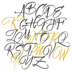 Vector alphabet. Hand drawn letters