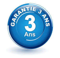 garantie 3 ans sur bouton bleu