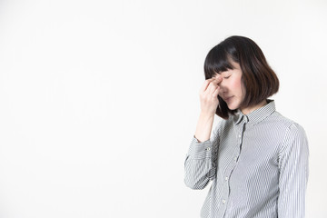 Fototapeta premium 白バックOLポートレート