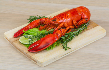 Boiled lobster