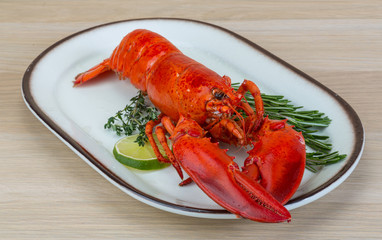 Boiled lobster
