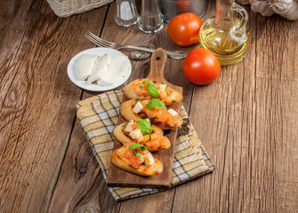 Appetizer bruschetta.