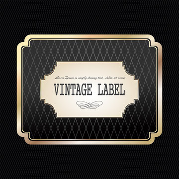 Vintage golden label