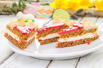 Traditional Polish Easter cake. Holiday decoration
