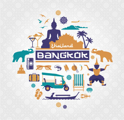 Vector set of Bangkok - Thailand