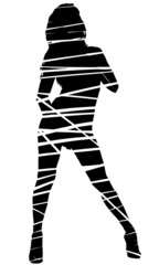 Scrawled silhouette sexy women