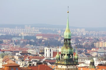 Deurstickers View of the city of Brno © snesivan