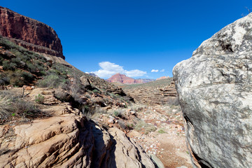 Fototapeta na wymiar AZ-Grand Canyon-Tonto Trail West-Horn Creek