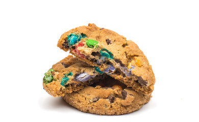 cookies with colored chocolate drops