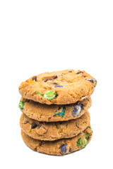 cookies with colored chocolate drops