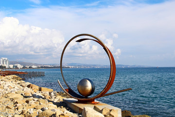 Sculpture in Molos park, Limassol © karnizz