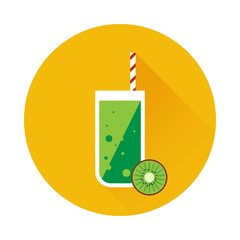 Kiwi shake or juice vector icon