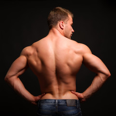 Fototapeta premium muscular men back