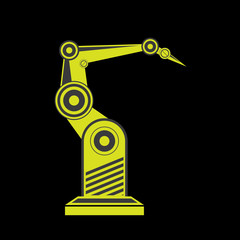 vector robotic arm symbol. robot hand