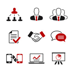 Business simple vector icon set