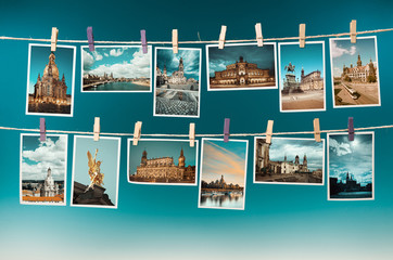 Photographs of Dresden, toned collage