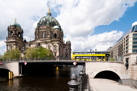 Berlin Cathedral, view over water