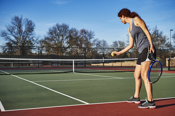 Obraz premium woman playing tennis