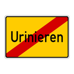 ortsschild urinieren verboten I