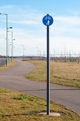 Bicycle and pedestrian lane. British road sign