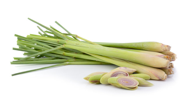 lemon grass on white background