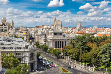 Plaza de Cibeles in Madrid - obrazy, fototapety, plakaty