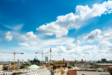 Bird view over Central Berlin