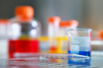 test tubes and pipette