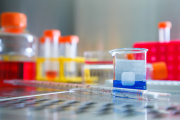 test tubes and pipette