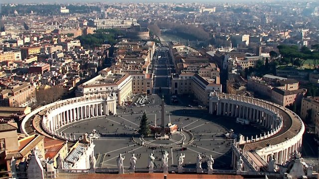 St. Peter's Square from the Dome of St. Peter's Basilica