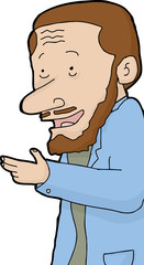 Bearded Man Gesturing