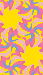 Seamless Crescents Over Yellow