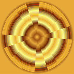 Abstract circles gold background
