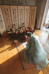 Jesa ceremony during Korean new year