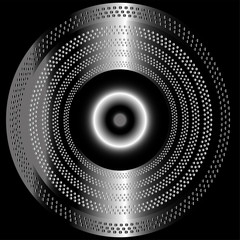 Metal black background with circle  template