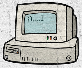 Happy screen computer