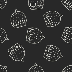 doodle cake seamless pattern background