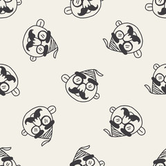 doodle seamless pattern background