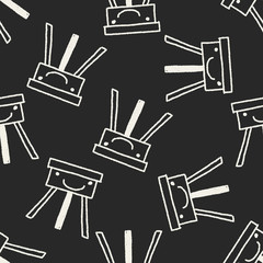 doodle table seamless pattern background