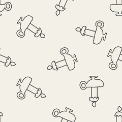 doodle candle seamless pattern background