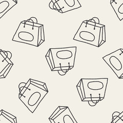 Doodle Bag seamless pattern background