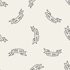 Doodle Sell seamless pattern background