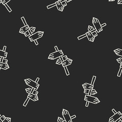 doodle signs seamless pattern background