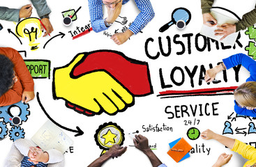 Customer Loyalty Service Support Care Trust Casual Concept