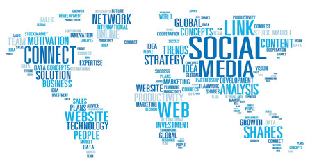Fototapeta na wymiar Social Media Internet Global Communications Networking Concept