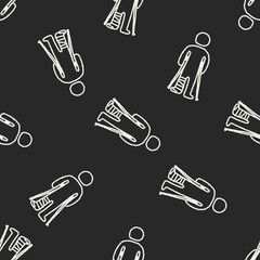 Doodle Injuries seamless pattern background
