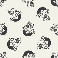 Doodle Doctor seamless pattern background