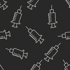 Doodle Syringes seamless pattern background