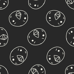 Doodle bird seamless pattern background