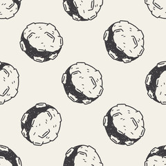 Doodle Meteor seamless pattern background